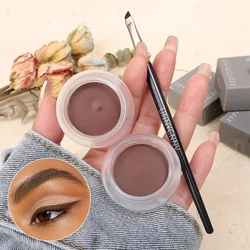 2 In 1 Eyeliner crema Gel per sopracciglia con pennello impermeabile a lunga durata nero opaco marrone facile da indossare Eyeliner trucco coreano cosmetico