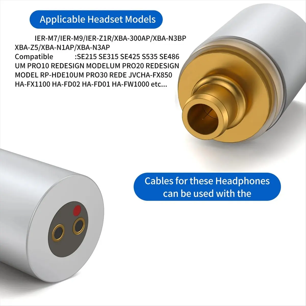 【ELEVATE LIFE】Earphone Adater 0.78 2 Pin Female to M7 Male Connecter for IER-M7/IER-M9/IER-Z1R/XBA-300AP/XBA-N3BP/XBA-Z5