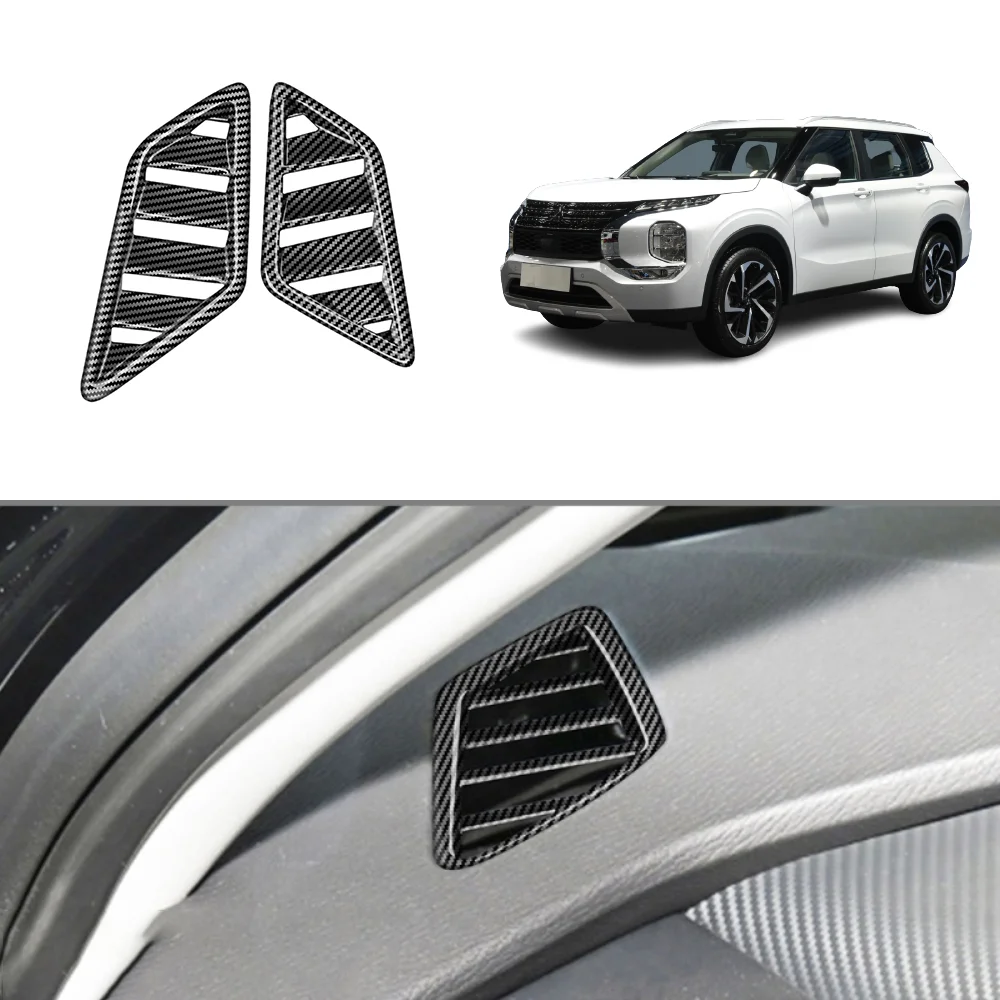 For Mitsubishi Outlander 2022 2023  ABS Air Conditions Outlet Front Dashboard Cover Small AC Vent Sticker Accessories