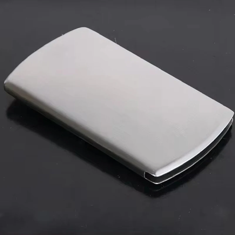 Business Card Holder Stainless Steel Cash Bank Card Case Hand Brushed Metal ID Name Card Case for Men Women Office Supplies