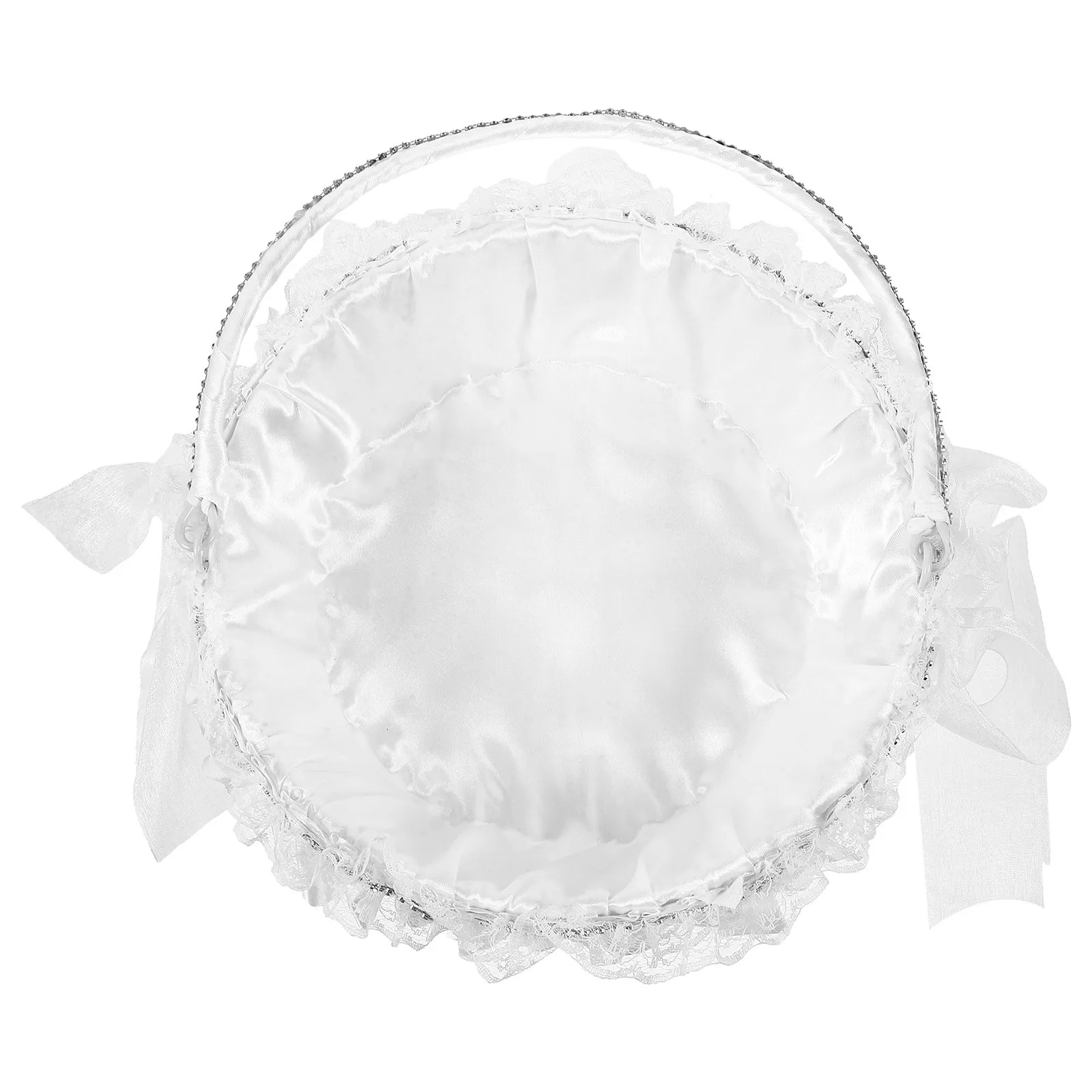 

Wedding Flower Basket Lace Decoration Lightweight Portable Flower Petal Holder Party Favor Rustic Wedding Supplies