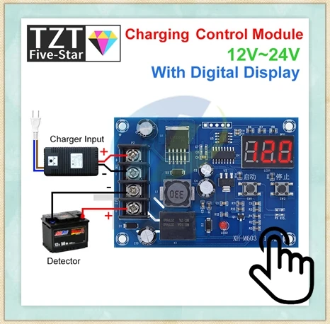 XH-M602 Digital Control Battery Charging Control Module AC 220V Lithium Storage Battery Charger Control Switch Protection Board – Detail 3