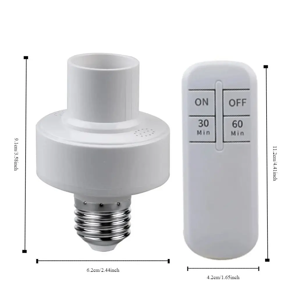 Wireless Remote Control Light Bulb Base Lamp Holder 10m Range Smart Timer Switch Intelligent AC85-265V LED Lamp Base Ceiling