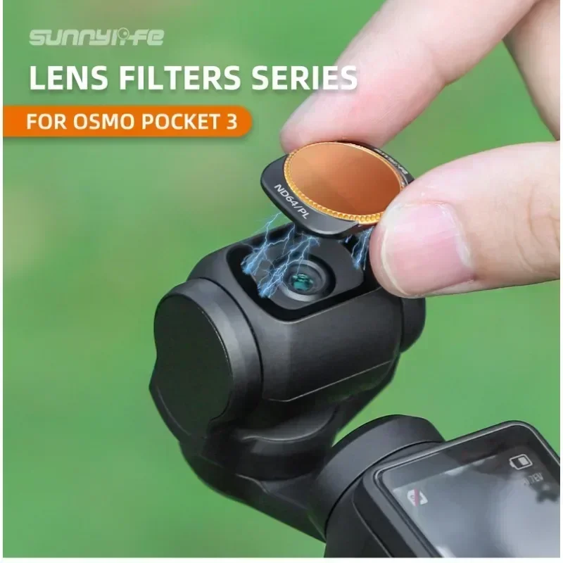 For OSMO POCKET 3 Filter Magnetic Adjustable Metal Filter Various Models Optional CPL ND256 Polarizer ND64/PL