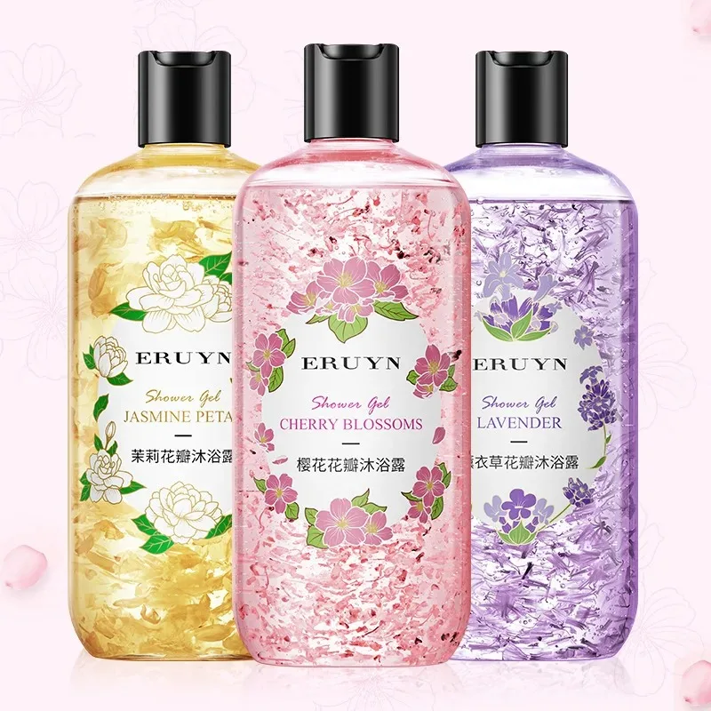 

Shower Gels Refreshing Cleaning Lasting Fragrance Moisture Body Wash Large Capacity 500ml Jasmine/Lavender Petals Bath Lotion