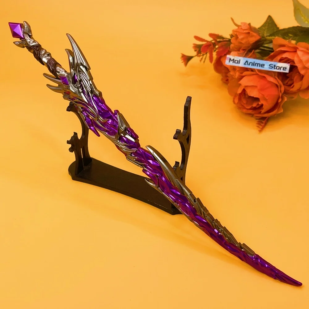 11.4inch Peace Katana Metal Damascus Real Japanese Katana Original Samurai Sabre Safe Sword Purple Ninja Knife Blade Toy Gift