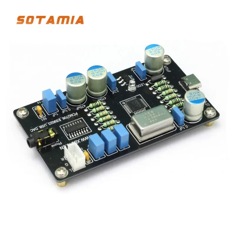SOTAMIA PCM2706 ES9023 Placa decodificadora de Audio HIFI USB DAC Tarjeta de sonido I2S decodificación DIY amplificador de potencia de cine en casa