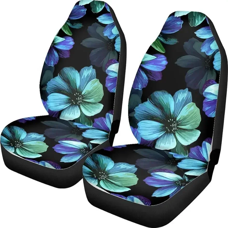 Funda Para Asiento Coche Con Estampado Flores Hibisco Blanco, Conjunto Completo Funda Protectora Para Asiento Coc