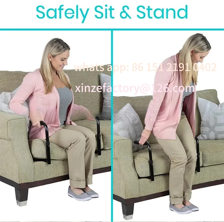 Picture 7: Customizable Alloy Disabled Support Handle  Adjustable Elderly Sofa Rail  Stable Standing Assist Handrail Couch Safety