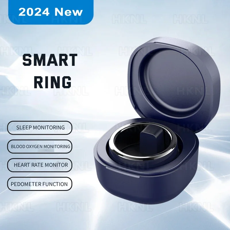 2024 New Smart Ring Military Grade Titanium Steel Shell Health Monitoring IP68 & 3ATM Waterproof Multi-sport Modes