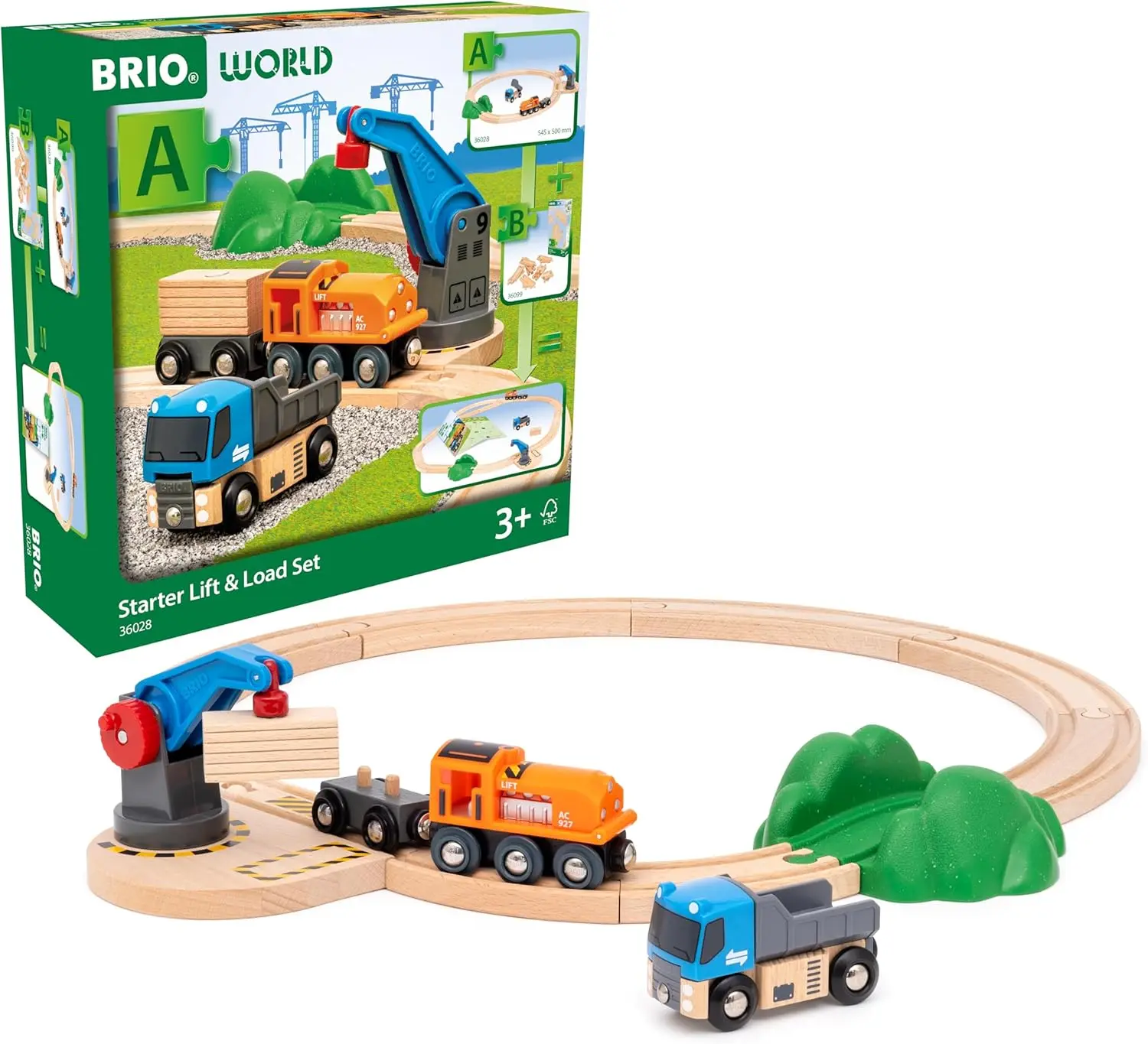

World – 36028 Starter Lift & Load Set | Toy Train Set for Kids Ages 3 Years and and Up