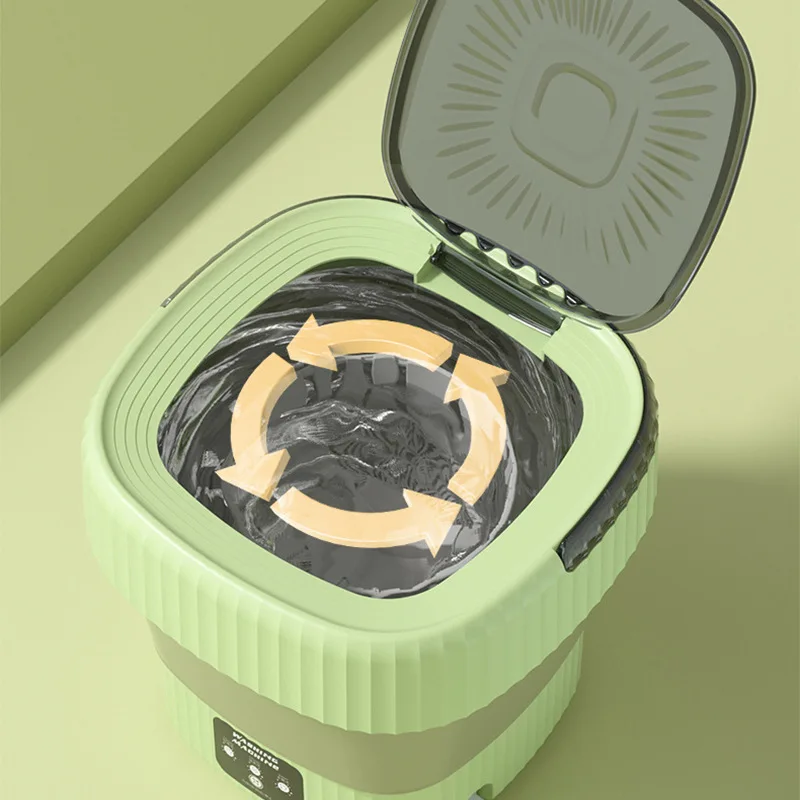 غسالة مدمجة قابلة للطي، غسالة جوارب داخلية موفرة للطاقة أوتوماتيكية مع سلة تصريف #5