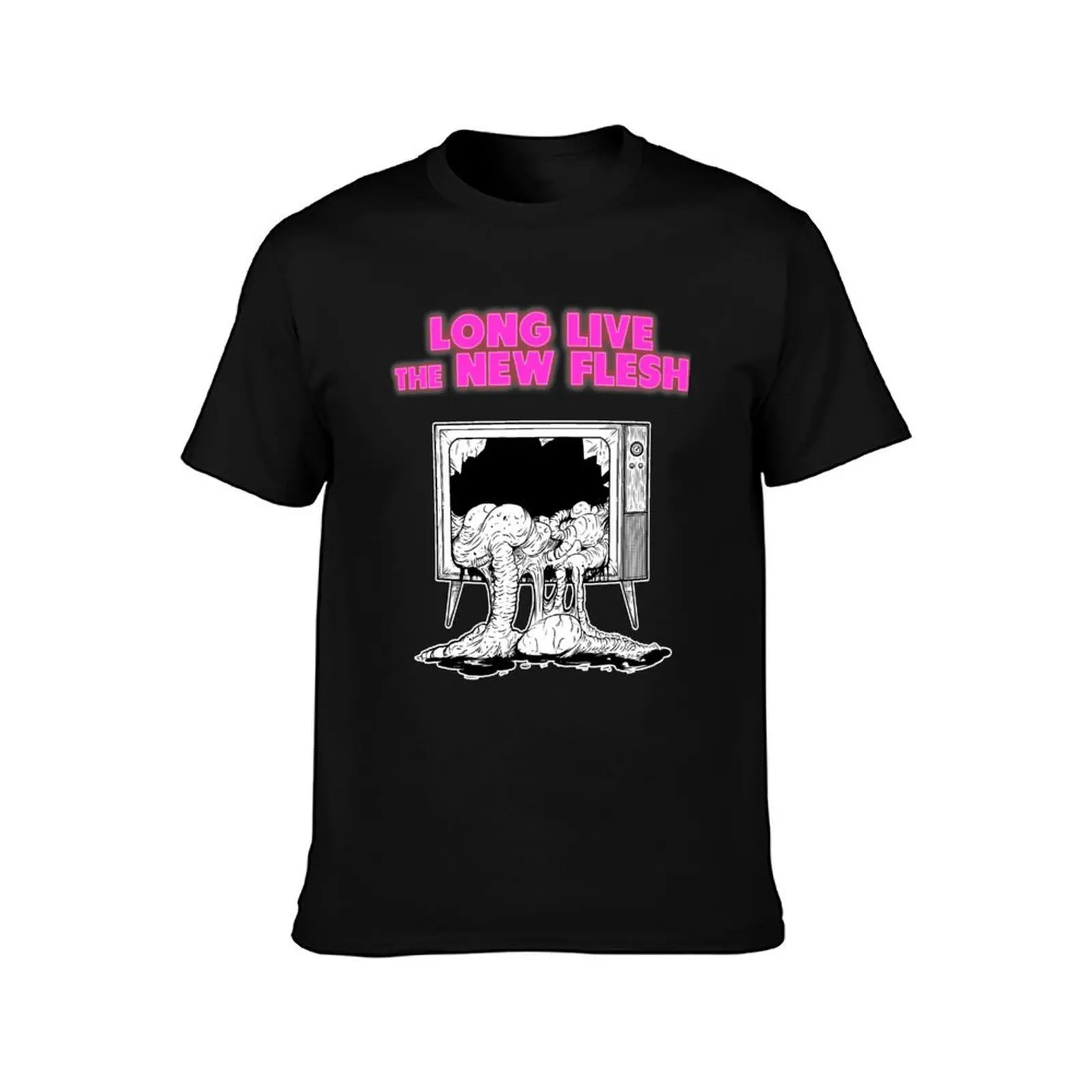 Long Live the New Flesh T-Shirt, Summer Casual Cotton Tee, Oversized Streetwear Tops, Vintage Graphic Print, Unisex Men Women