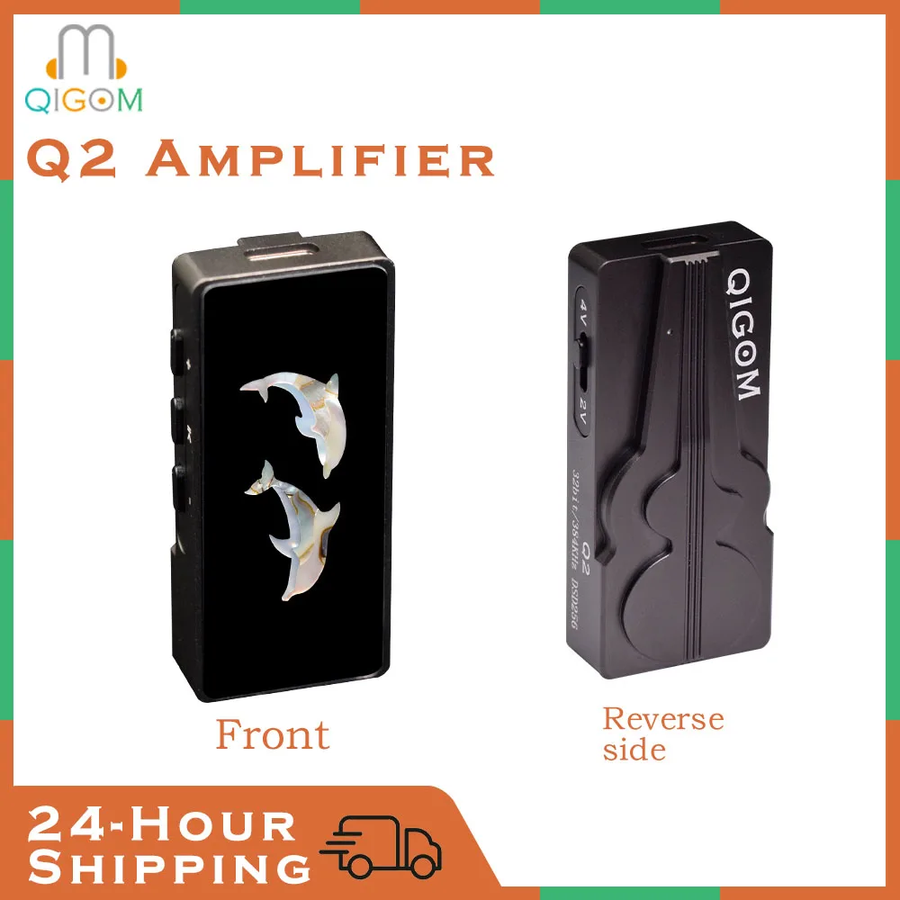 

QIGOM Q2 Portable Earphone Amplifier USB Type C 125dB Signal Noise Ratio Suitable Support PCM DSD Amplifiers for 16~600Ω