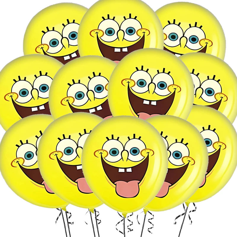 New Sponge Bob Balloon 12pcs Latex Balloons Party Favors Happy Birthday Decoration Baby Shower Supplies Gifts