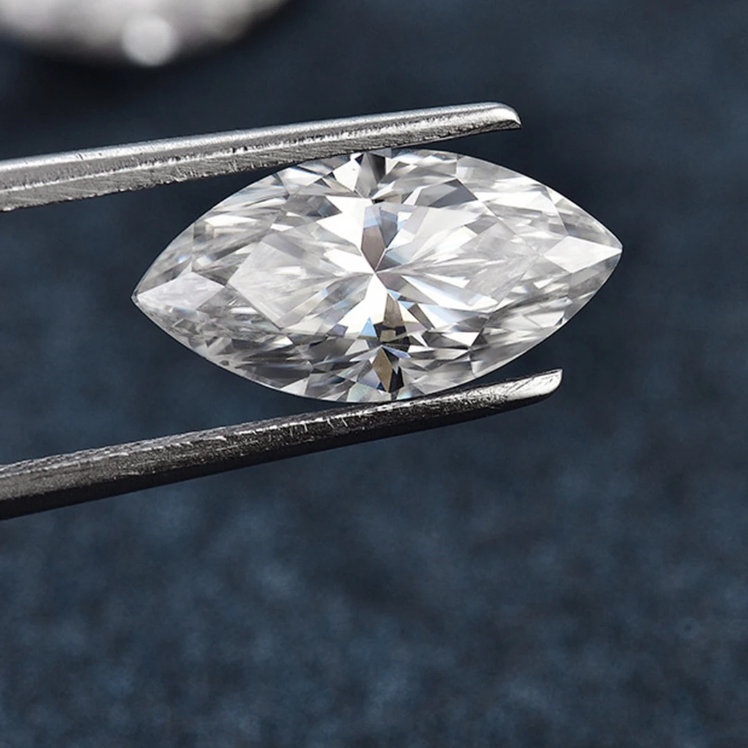 

1 шт./лот 4*8-7*14 мм муассанит D белая огранка маркизы VVS1 1 карат муассанитовый бриллиант