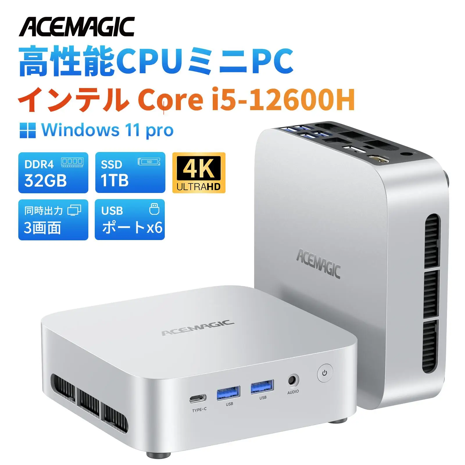 ACEMAGIC Intel i5-12600H Mini PC