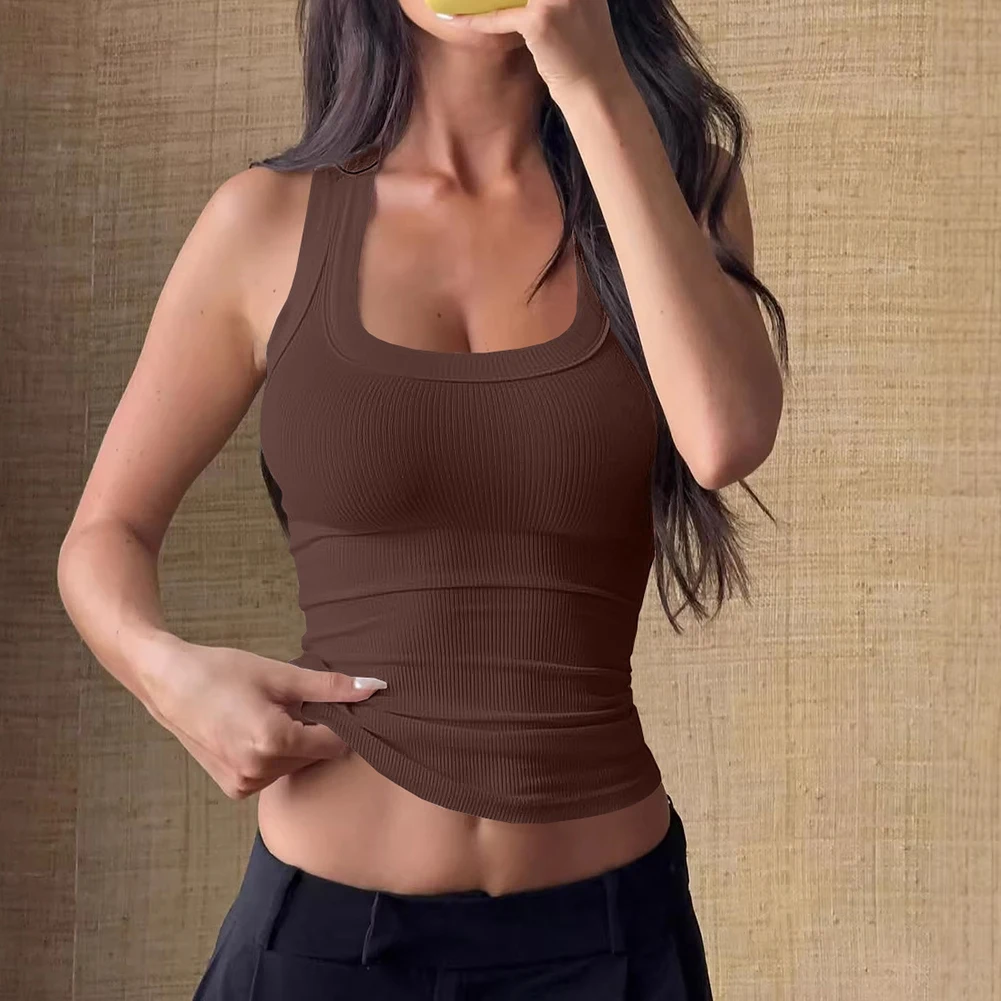Holiday Vacation Outfit Women Halter Vest For Outdoor Activities Lightweight Material Fashion Style Polyester Fabric