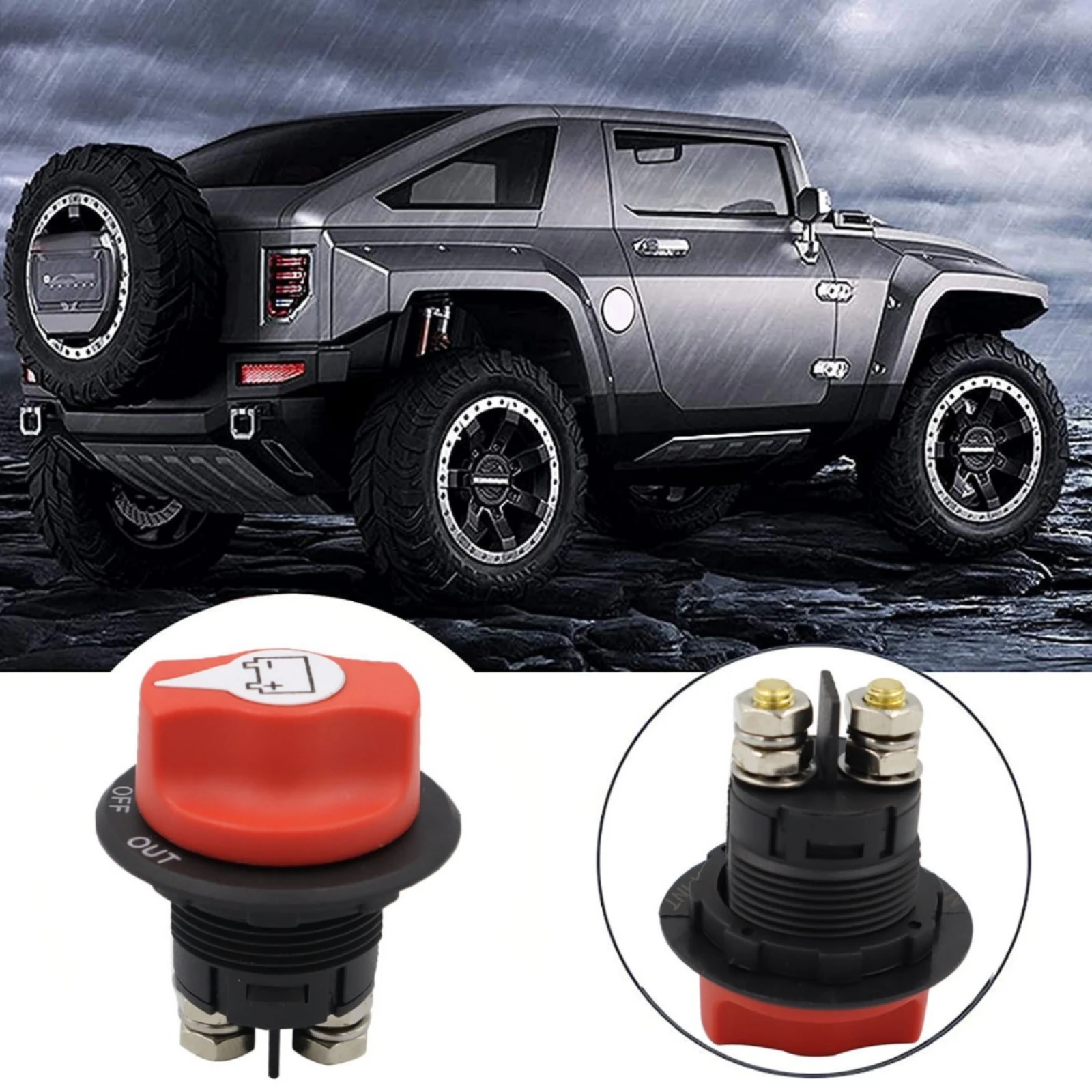 Battery Disconnect Switch Heavy Duty Battery Cut off Switch Waterproof 12V for RV Owners, Marine, Boat view 3