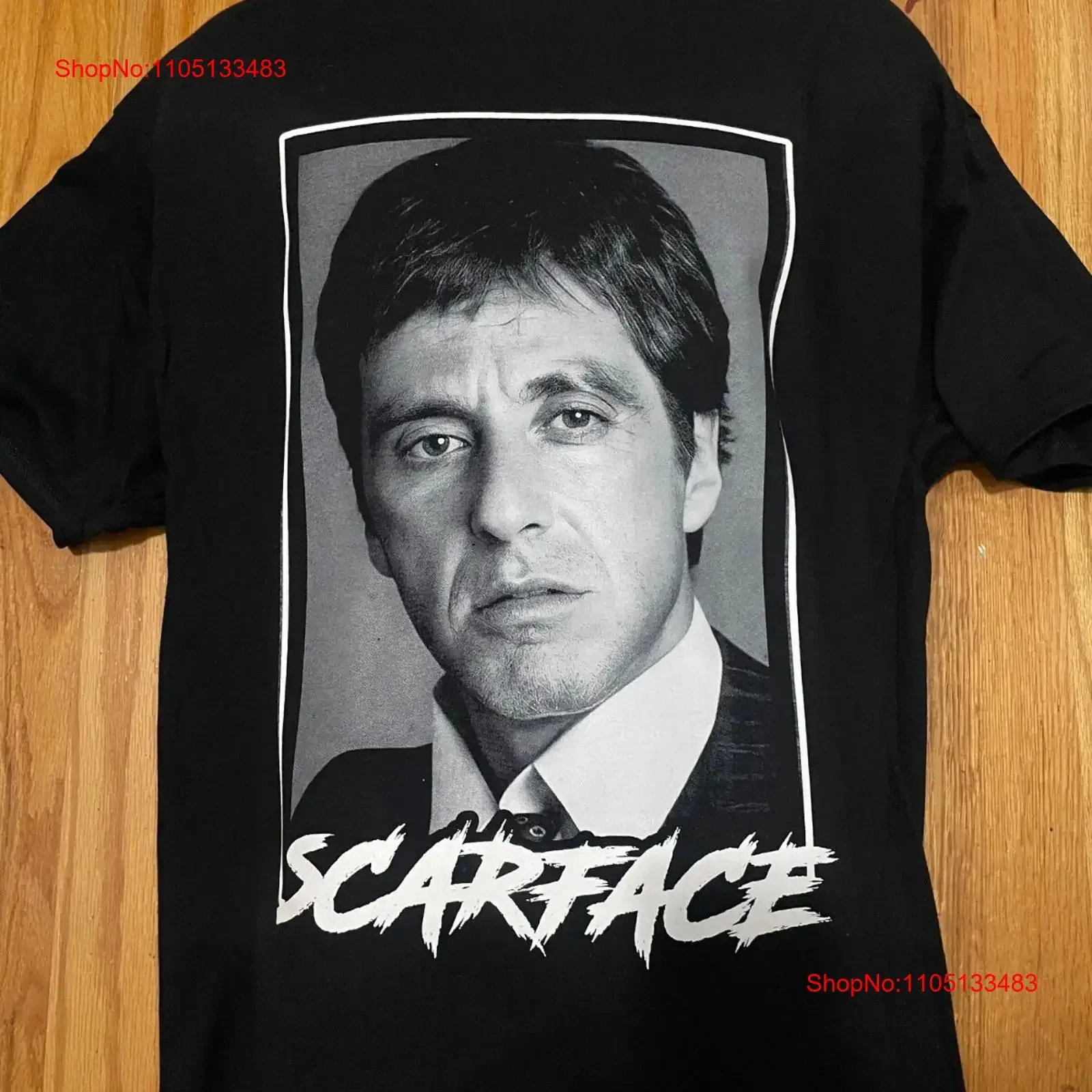 

Футболка со шрамом Тони Монтана Аль Пачино постер фильма винтажный стираный топ для повседневной носки унисекс homme Мягкая мода с рисунком