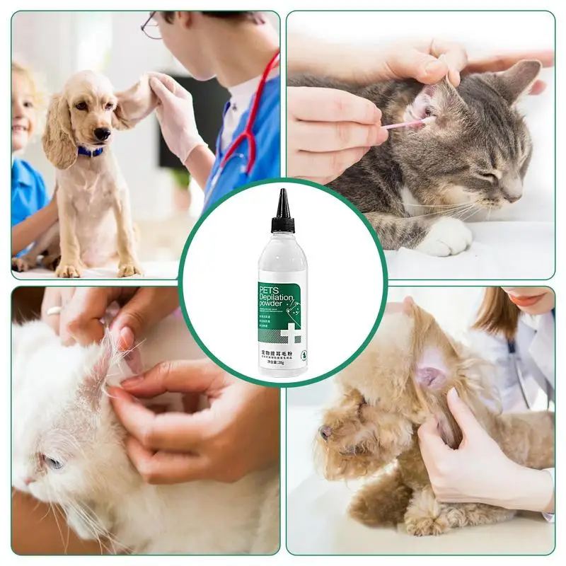 Ear Plucking Powder For Dogs Pet Hair Plucking Powder Professional Pet Ear Cleaner Cleaning Pet Powder To Remove Ear Wax & Odor