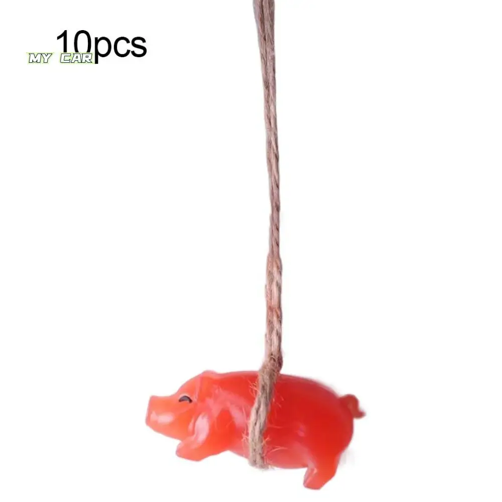 

10pcs Color Changing Roast Pig Ornament Uv Sensitivity Interior Accessories Car Hanging Pendant Temperature Reminder PVC