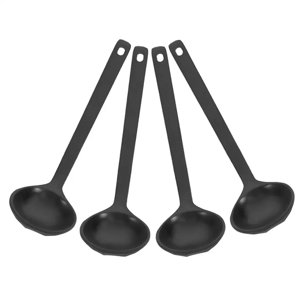 

4 Pcs Spoon Ladles For Cooking Serving Japanese-style Gravy Long Handled Kitchen Hot Pot Restaurant Commercial Hook Spoon