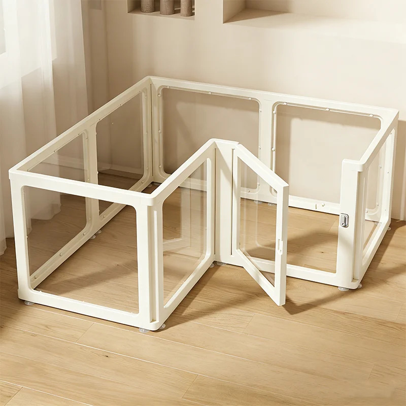Fully transparent acrylic dog fence, indoor pet balcony safety barrier