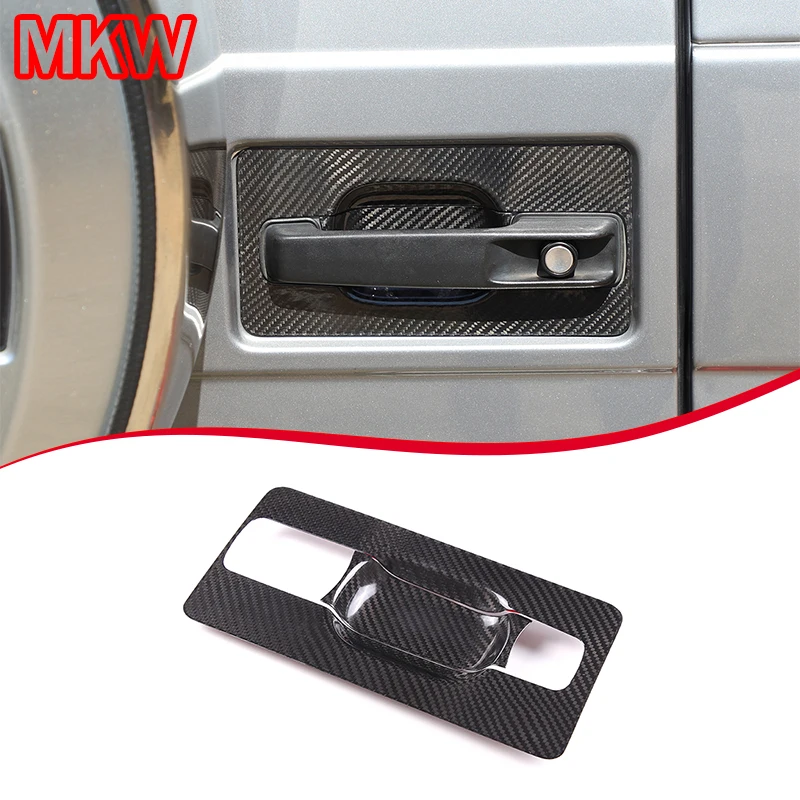 

For Mercedes Benz G Class W463 2009-2018 Real Carbon Fiber Car Rear Tailgate Handle Panel Cover Trim Car Exterior Accessories