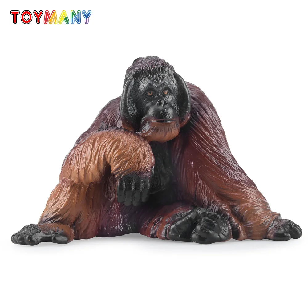 

Toymany Simulation Sumatran Orangutan Primate Wildlife Animal Model Toy Mini Figures Dolls Action Figurines Toys Children Gift