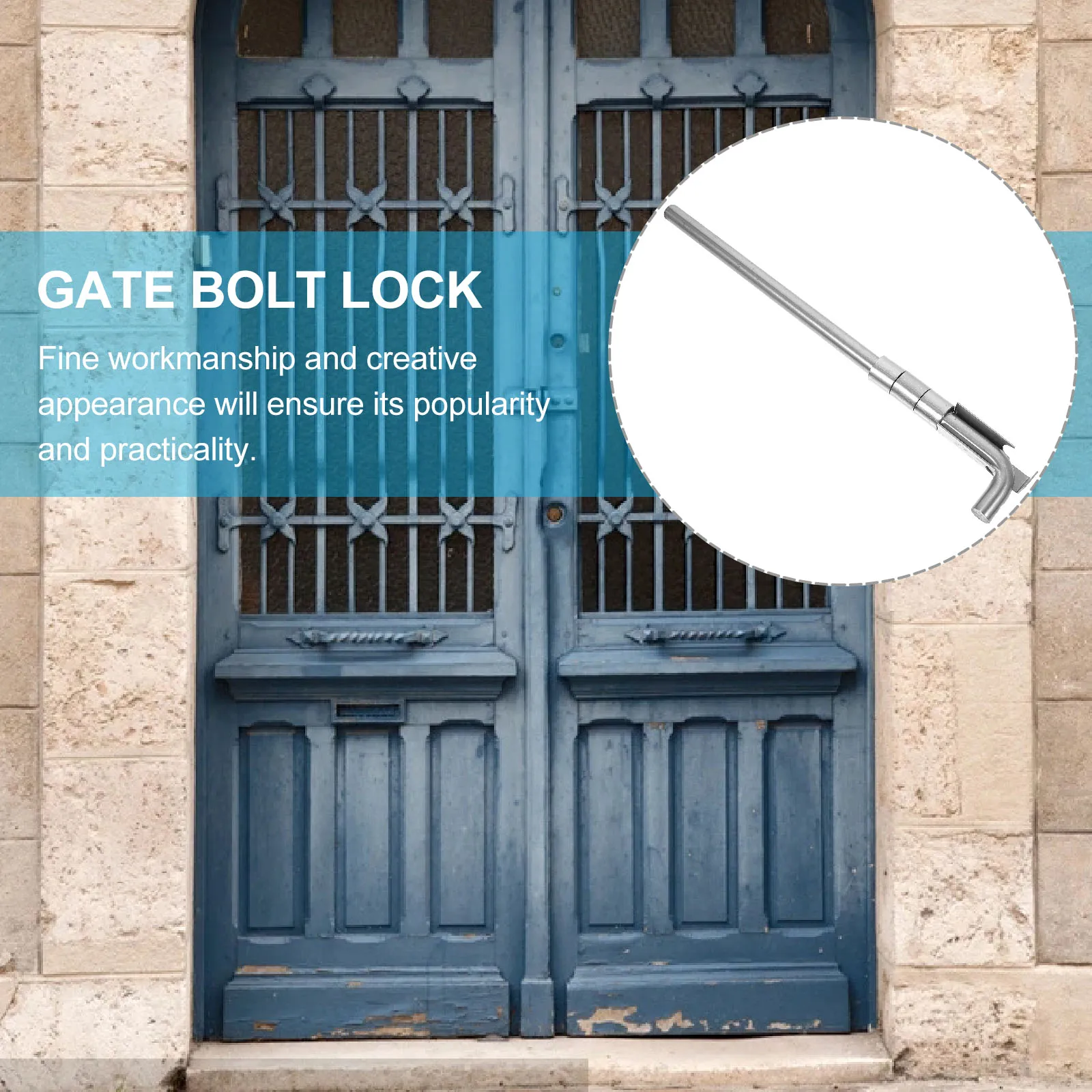 

Reinforced Stainless Steel Gate Bolt Door Ground Latch Durable Portable Long Floor Latch For Outdoor Security Farm Fence