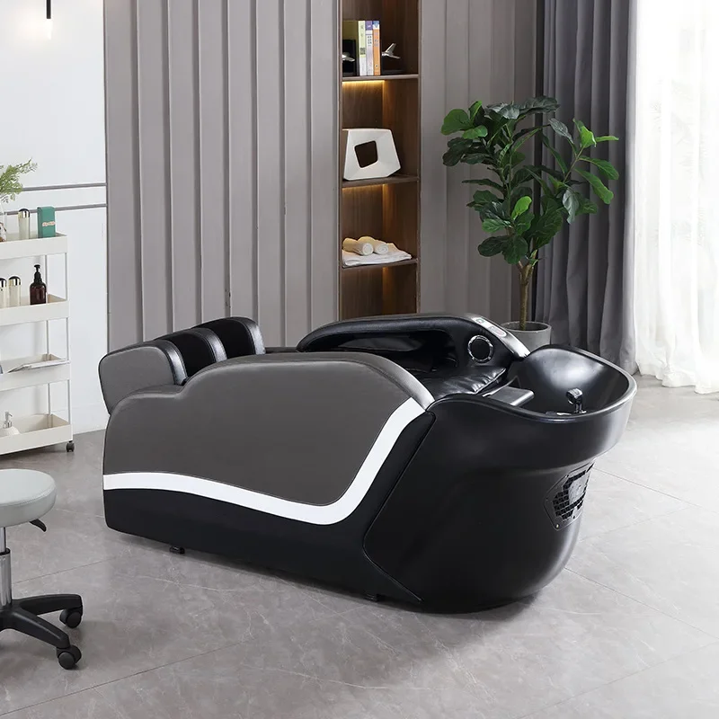 Cama de champú para masaje eléctrico, barbería, circulación especial de agua, fumigación, tratamiento del cabello, cama de champú