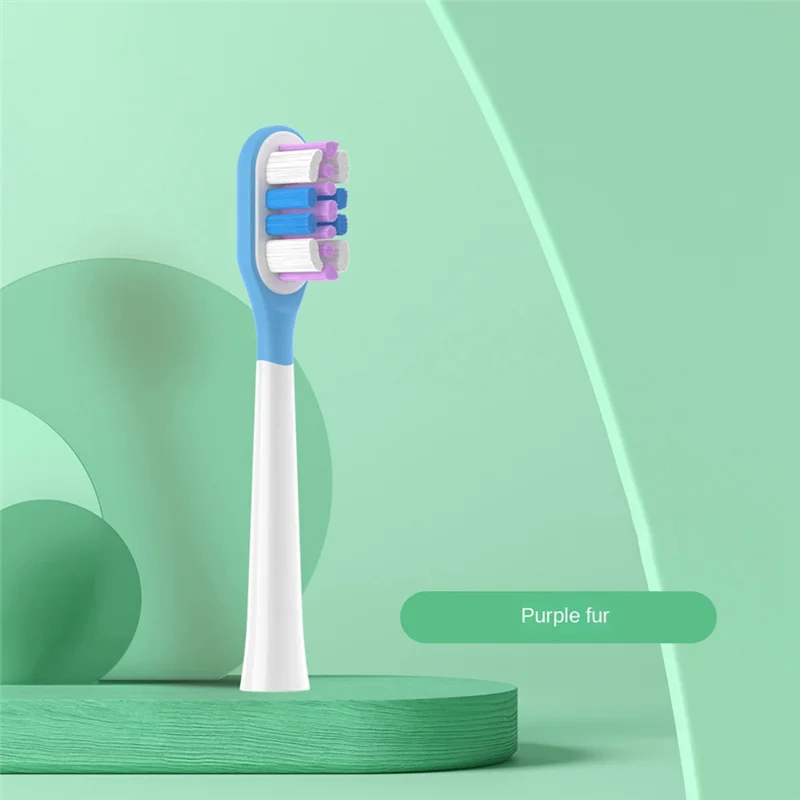 A94E-10PCS رأس فرشاة تنظيف ذات شعيرات ناعمة مصممة لفرشاة الأسنان الكهربائية Laifen LFTB01-P أرجواني