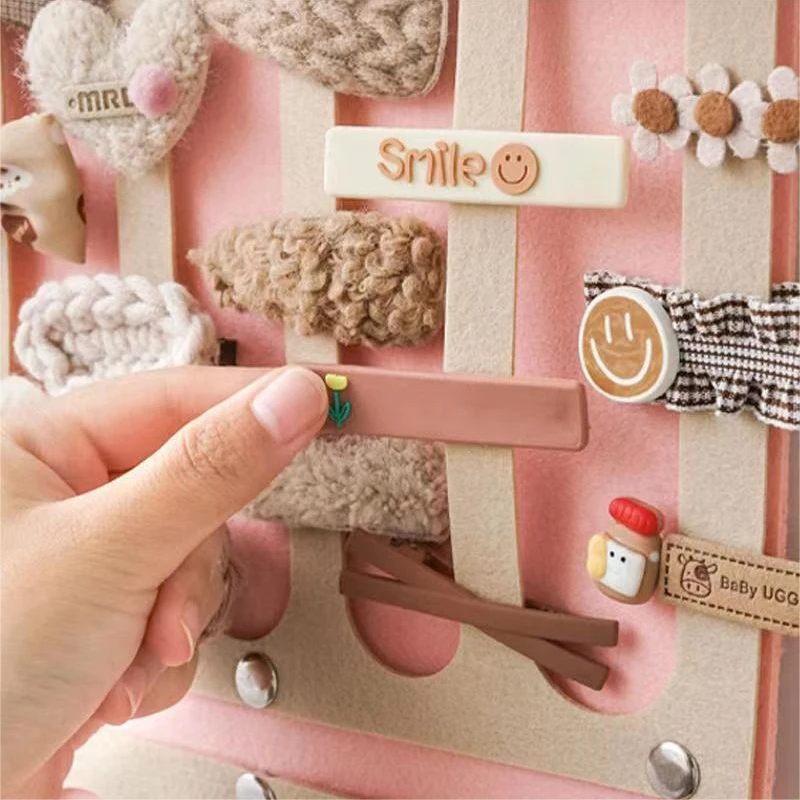 Haarschmuck-Organizer, großer Kapazitäts-Haarbandhalter, wandmontierter Haarspangen-Aufbewahrungshänger, platzsparend, für Mädchenzimmer, Wanddekoration – Detail 5