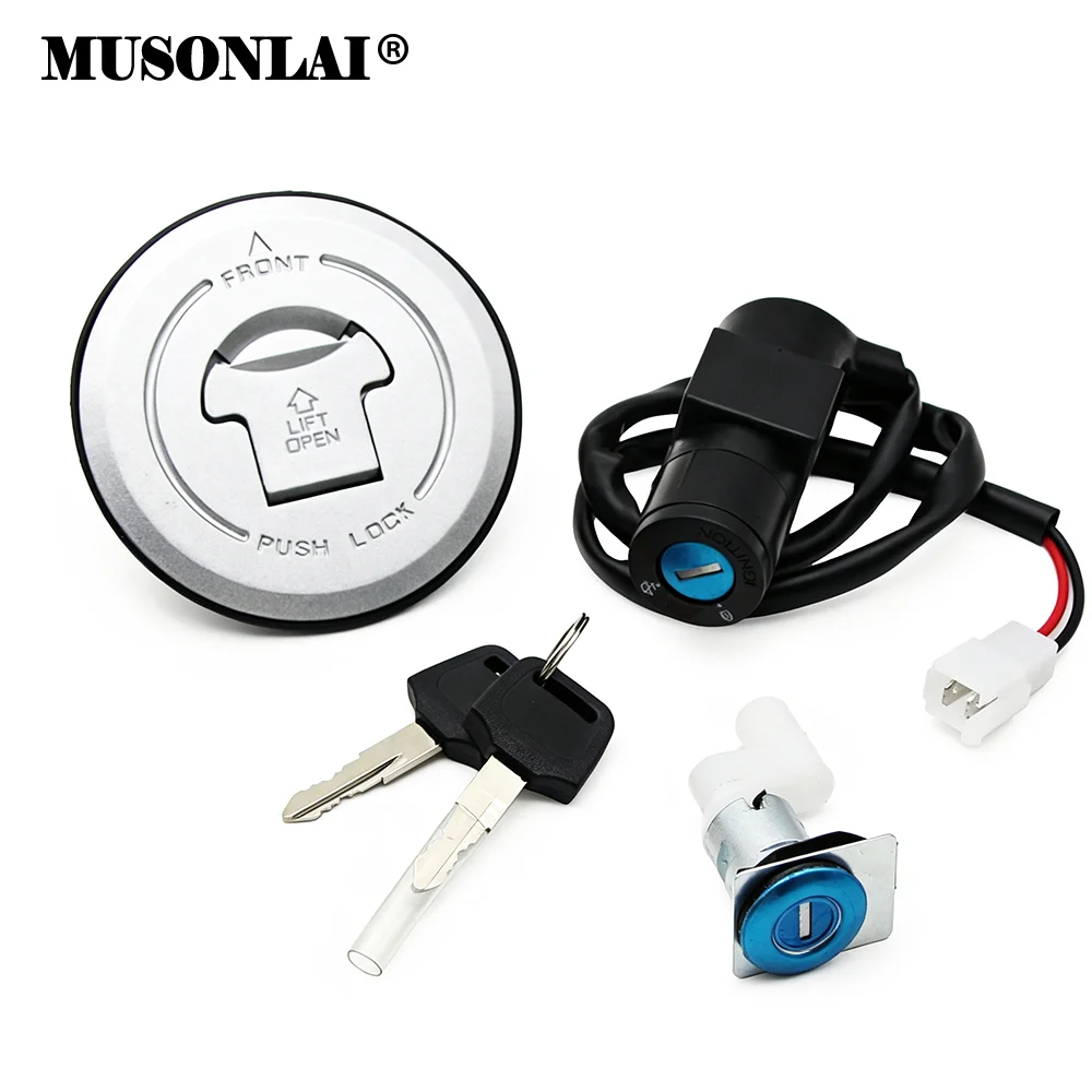Motorcycle Fuel Gas Tank Cap Ignition Switch Lock Seat Lock For Honda CBR125R 04-10 CBR125RS 05-06 CBR125RW 05-10 35010-KPP-860