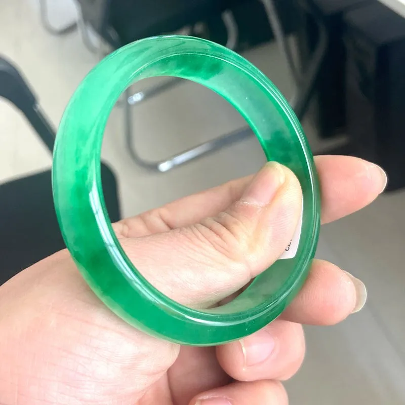 

Certified Grade A Green jade 54-64mm Natural Jade jadeite Bangle Bracelet
