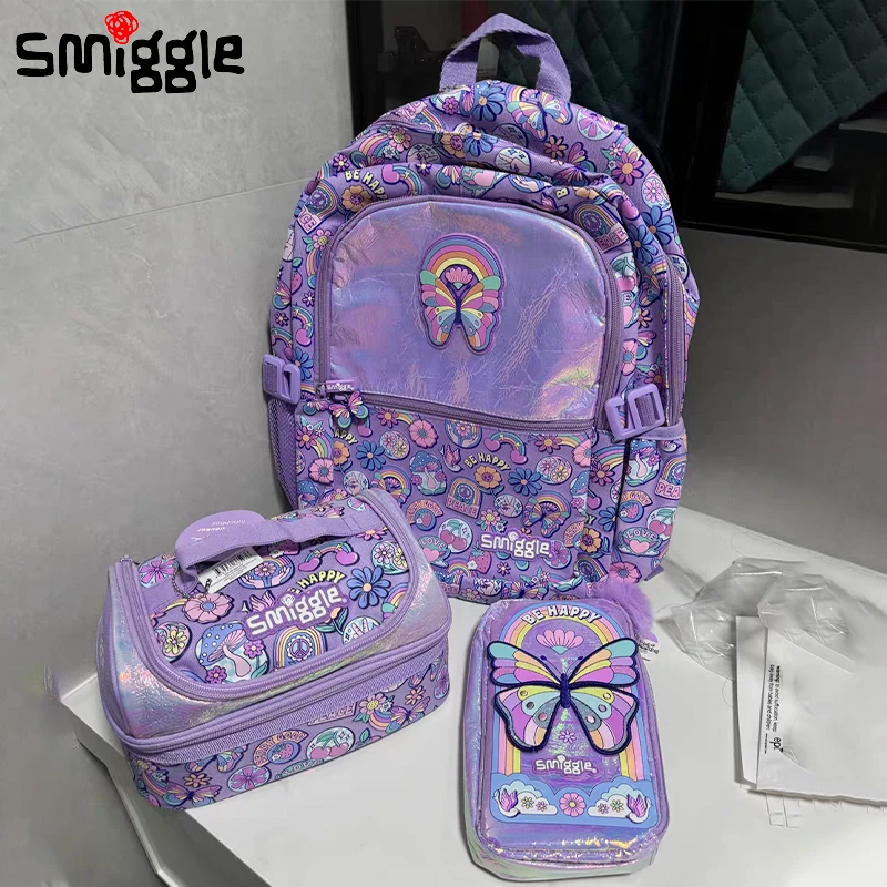 New Genuine Australia Smiggle Children Study Stationery Butterfly Student School Bag Lunch Bag Pencil Bag Anime Backpack Gift