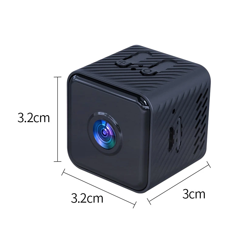 Mini Wifi Camera Black ABS Monitor Wireless 1080P Video Clear IR Night Vision Motion Detection