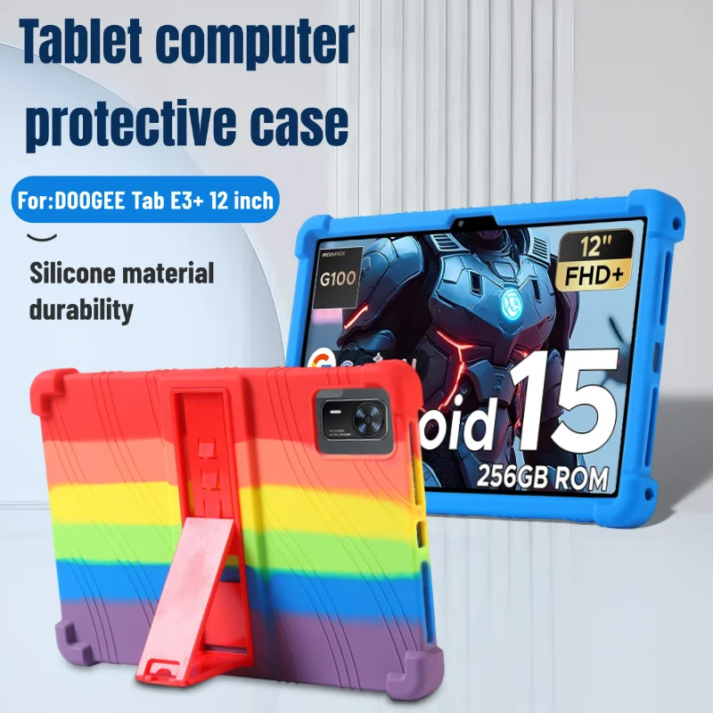 

For DOOGEE Tab E3+ 12 inch Tablet Case Shell Shockproof Silicone Tablet Cover Lightweight Kids Friendly