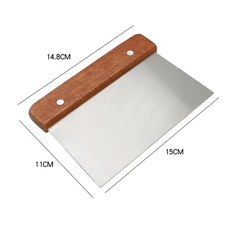 Stainless Steel Pasty Cutters Noodle Knife Cake Scraper with Scale Baking Cake Cooking Dough Scraper Baking Accessories image 6
