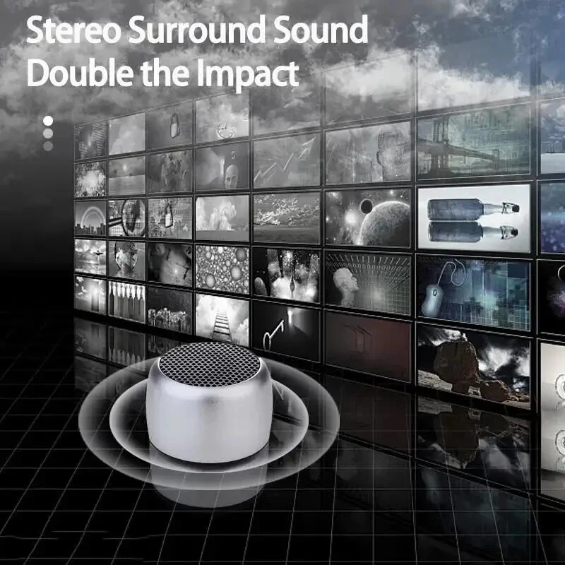 Mini Bluetooth Speaker Portable USB Outdoor Wireless Loudspeaker Metal Small Steel Cannon Subwoofer For Mobile Phone Computer PC