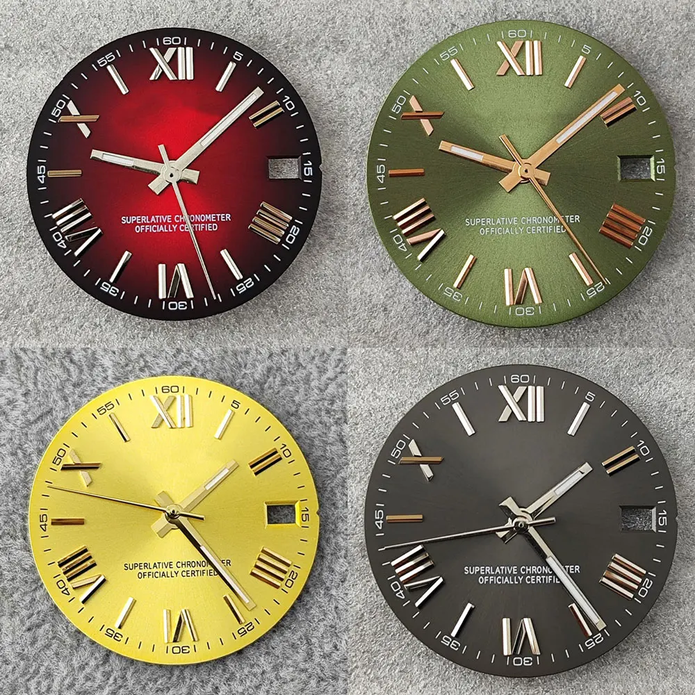 nh35-新しいローマ-s-ダイヤル-アクセサリー、太陽模様のローマ字フォント-285-mm、nh35-36-ムーブメントに適しています