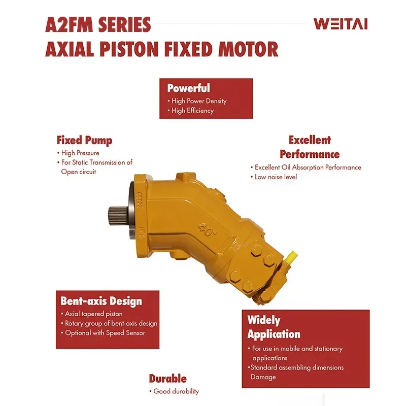 WEITAI High Quality A2FM Series hydraulic piston motor fixed displacement Bent-axis Axial piston motor