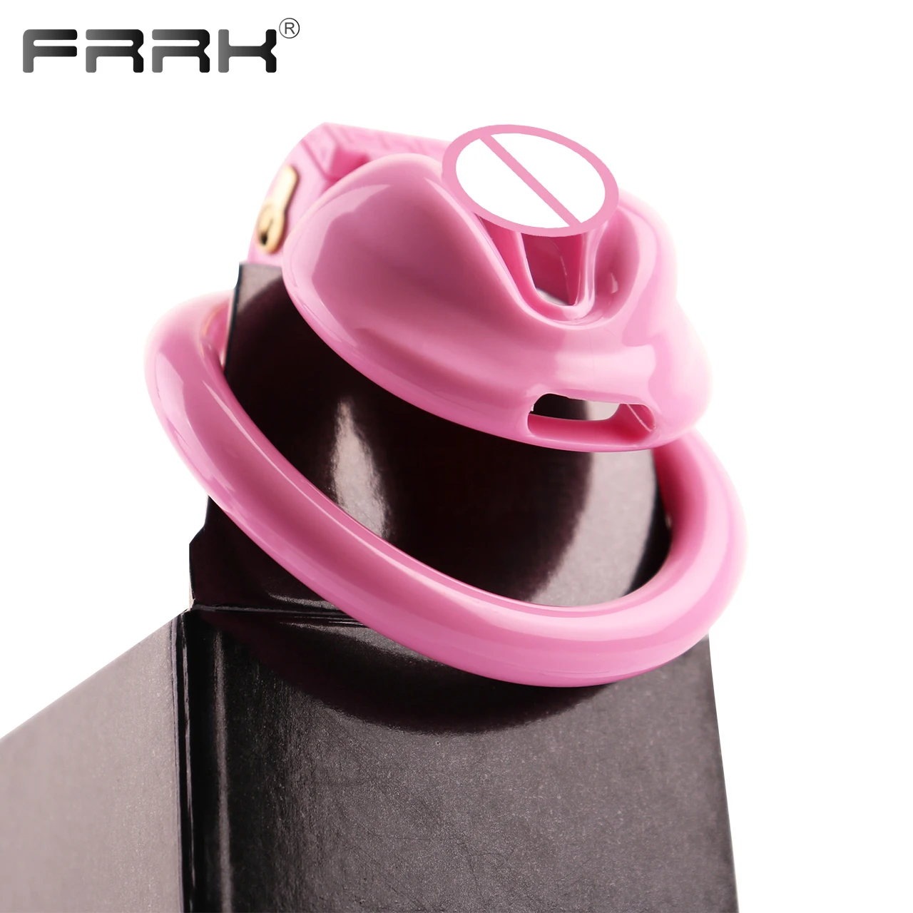 FRRK Pink ABS Pussy Male Chastity Cage With 4 Penis Rings Lock Cock Harness Belt BDSM Sex Toys For Men Femboy 18+ Official-Websi