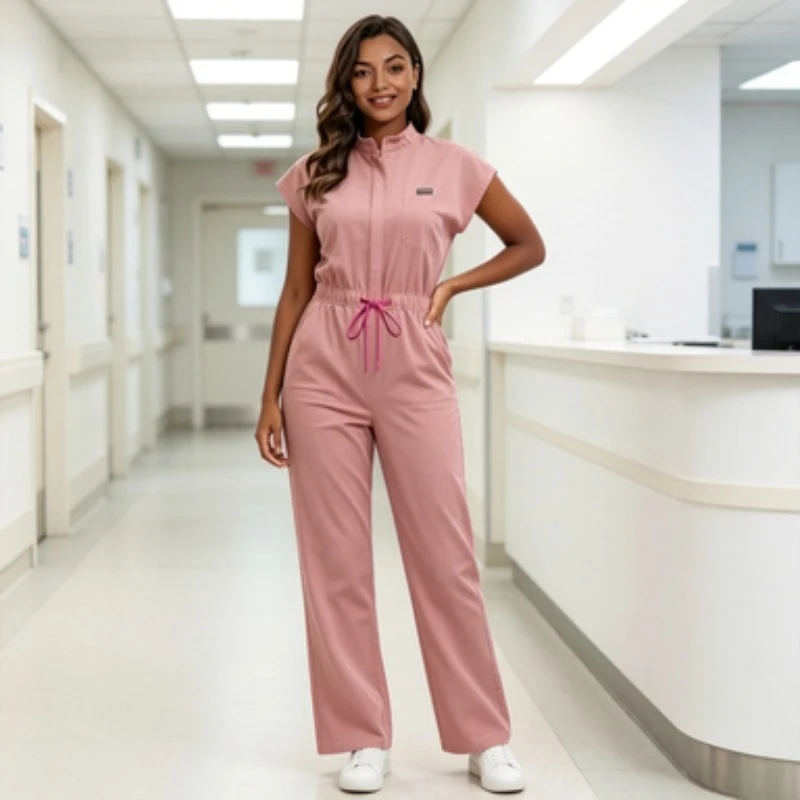 Gown Slim Fit High End Suit Doctor Nurse Work Uniform for Operating Room Staff Daily Wear
