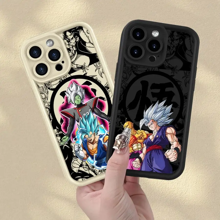 เคสโทรศัพท์สำหรับ iPhone 15 16 14 Plus 17 Air XR 13 12 11 Pro Max XS Max 16e แบบนิ่ม ลายดราก้อนบอล โกคู ซามาสสุดเท่