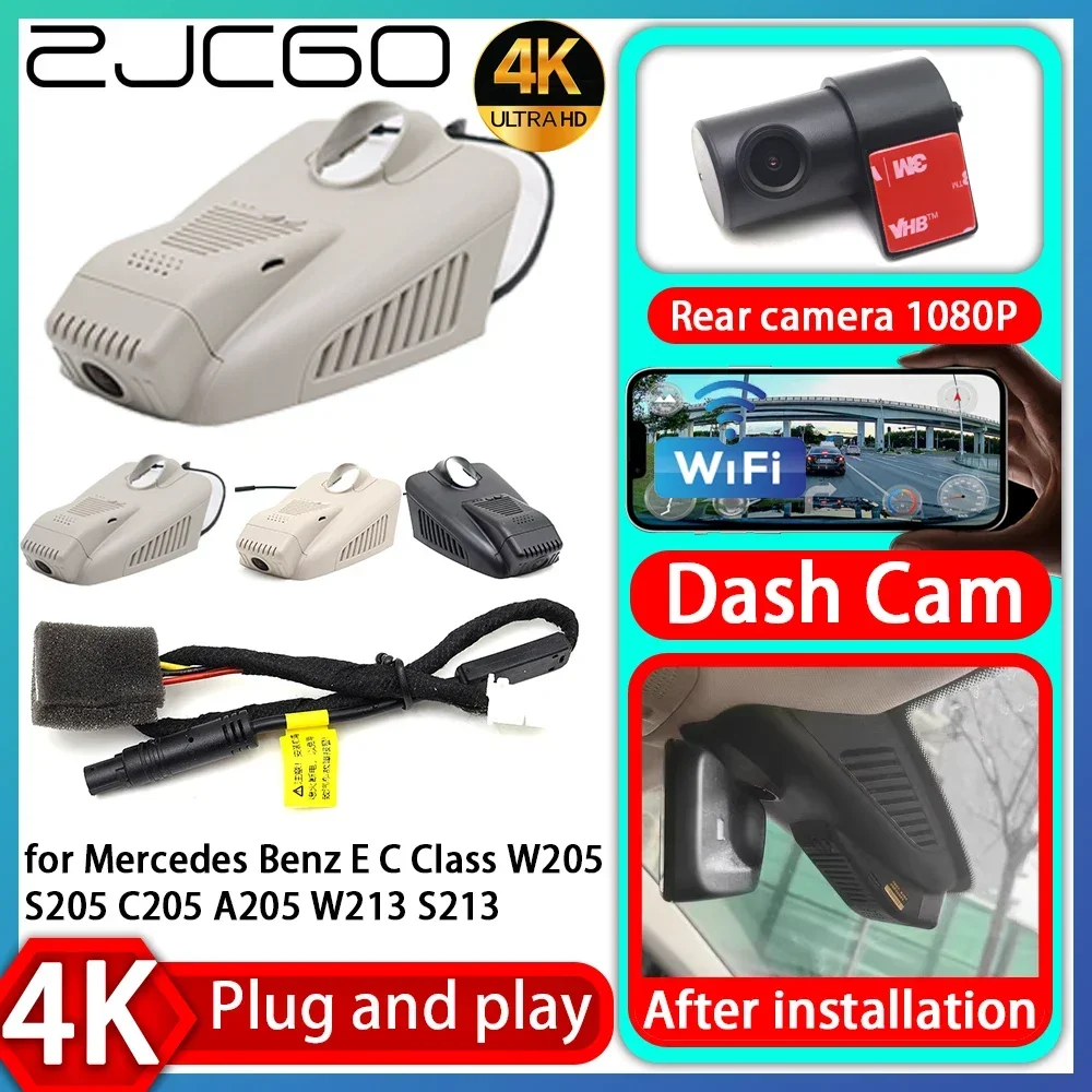 

ZJCGO UHD 4K 2160P Plug and Play DVR Dash Cam Video Recorder for Mercedes Benz E C Class W205 S205 C205 A205 W213 S213