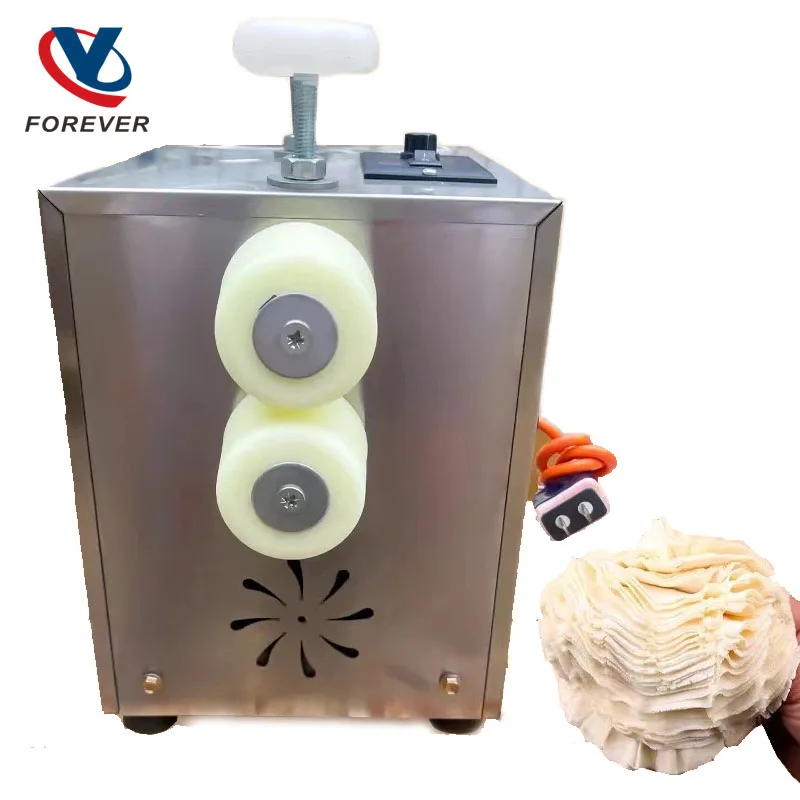 Dumpling Embossing Machine Commercial Electric Small Dumpling Skin Lace Machine Pounding Machine Lotus Leaf Edge Grinding Maker