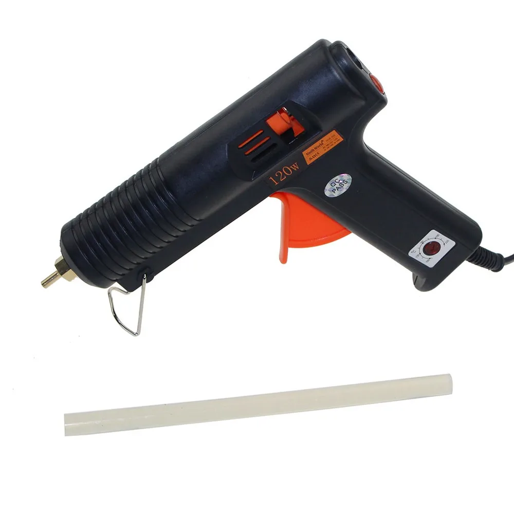 120W 11mm Adhesive Thermo Hot Melt Glue Gun Handy Heater Temperature Control Industrial Thermo Gluegun Repair With Glue Stick