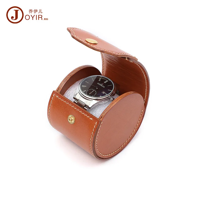 Factory custom vegetable tanned leather handmade storage box multifunctional watch storage box retro mini storage jewelry box